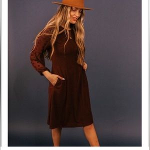 NWT Roolee maroon sweater dress